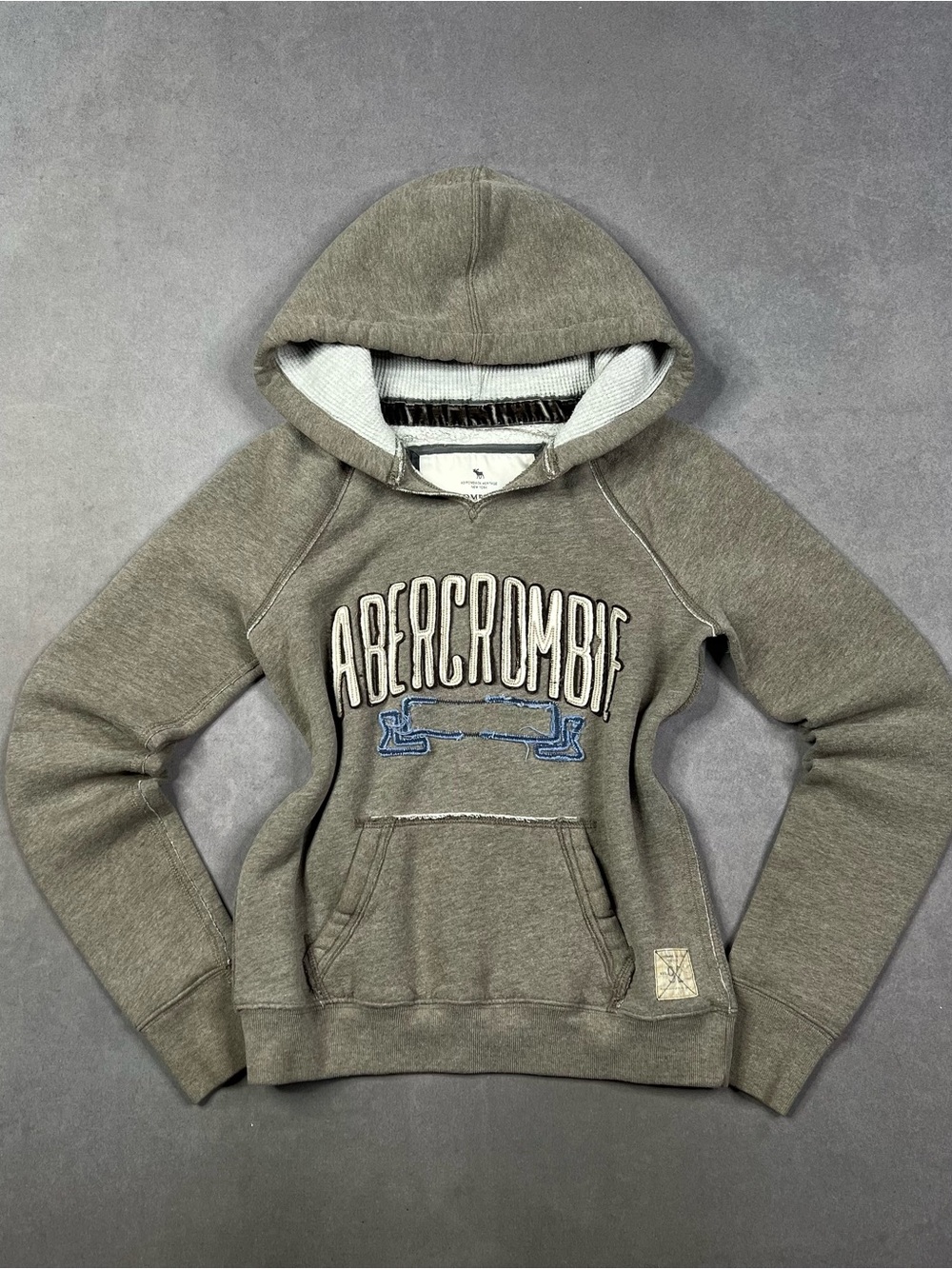 Abercrombie & Fitch Hoodie Pullover Embroidered Logo Y2K